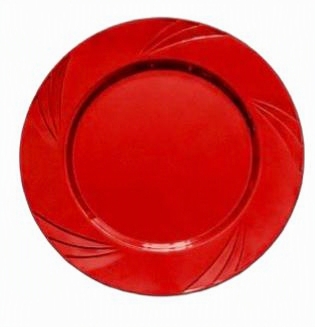 MİKA TABAK 26 CM 6 LI KIRMIZI